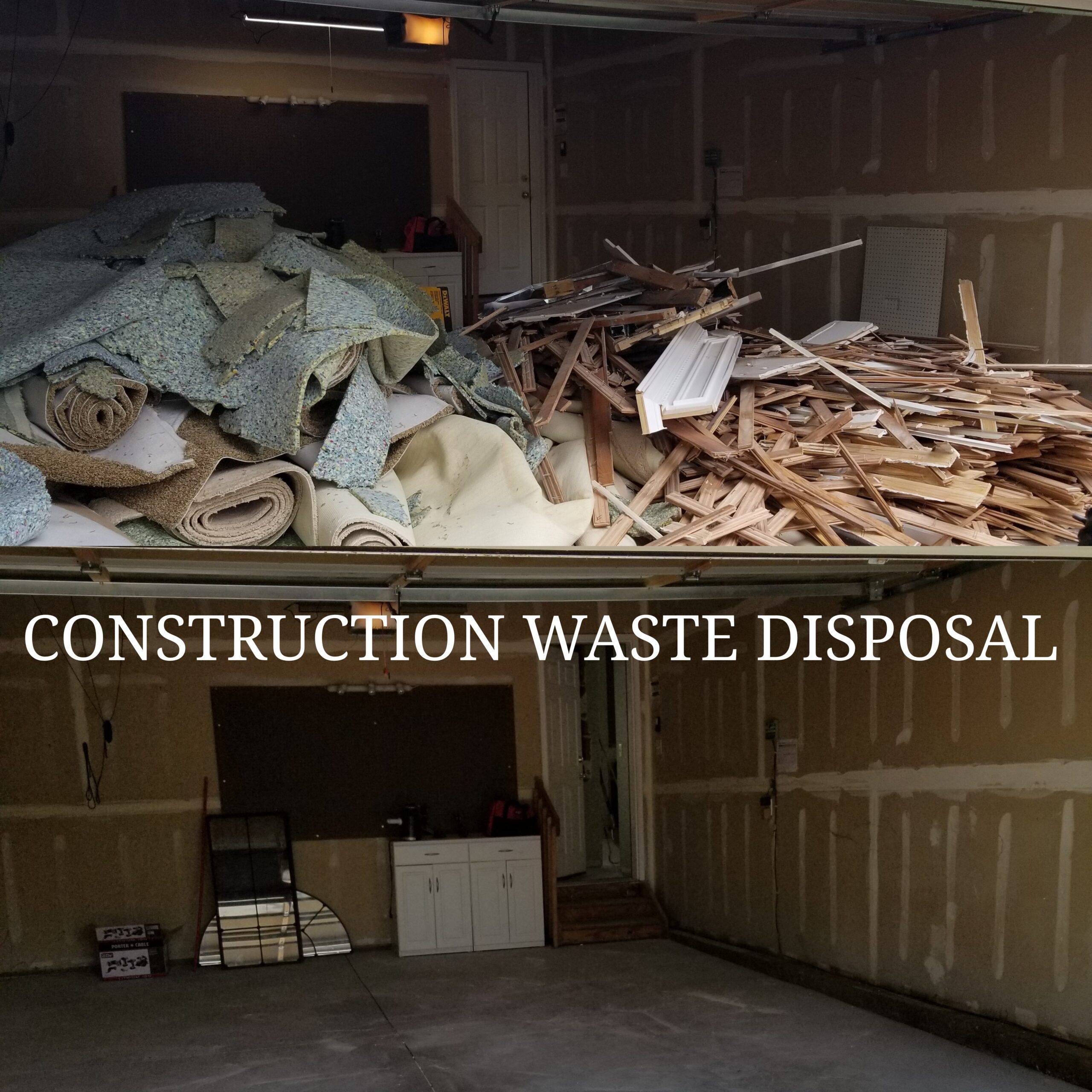 Carpet demolition before and after