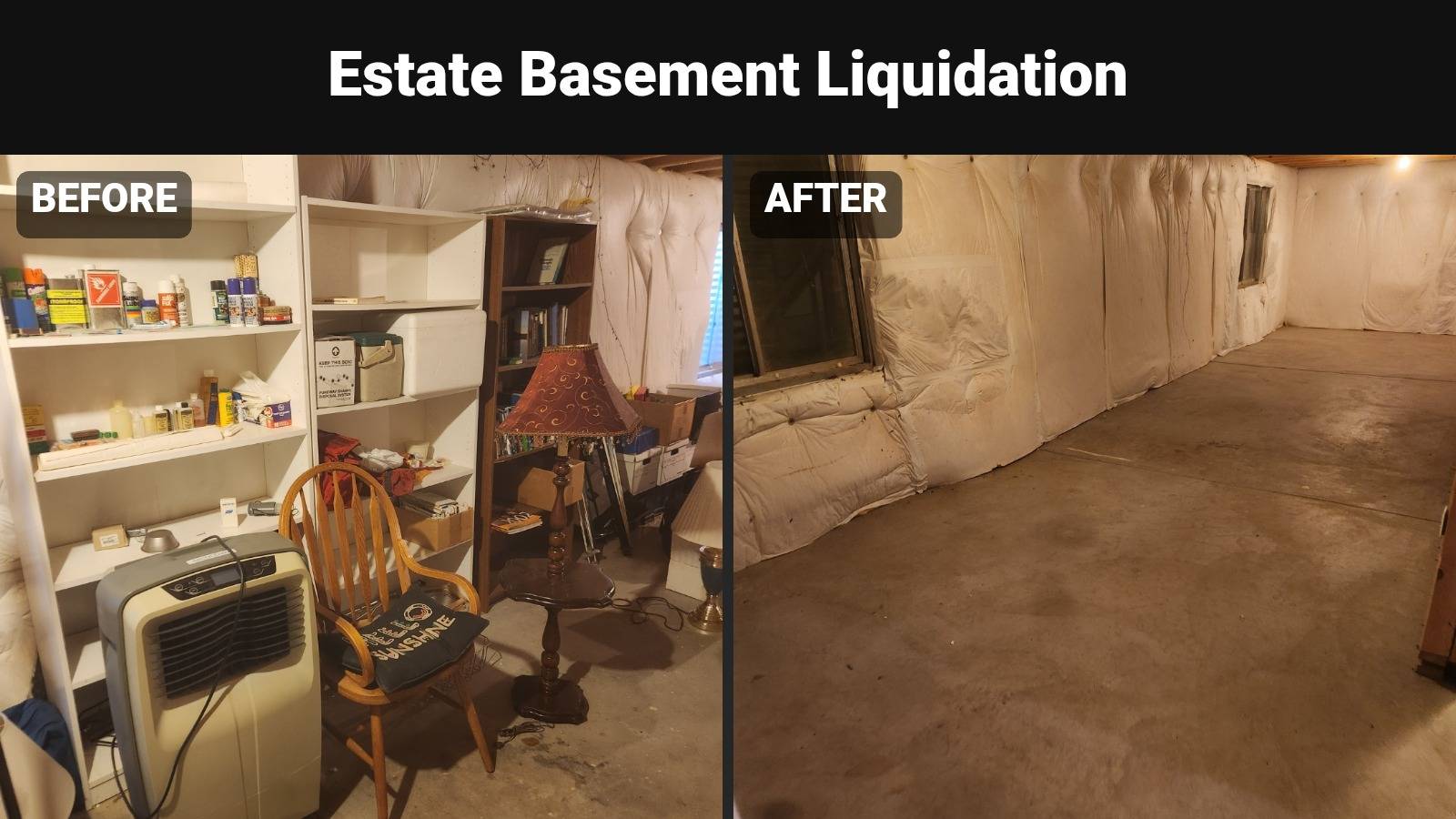 Estate liquidation before and after
