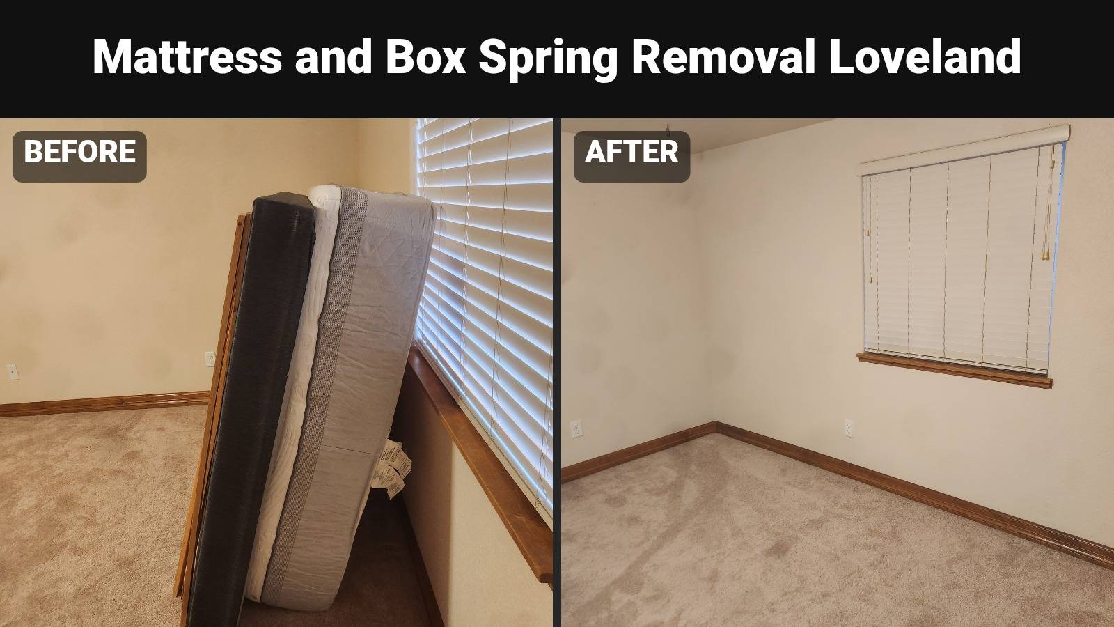 Mattress removal before and after